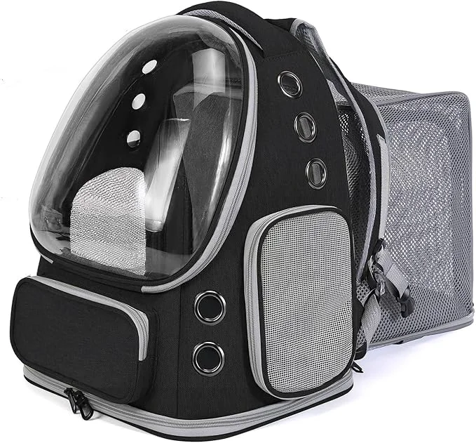 Natural Cat Backpack Carrier for Large Cats Expandable Cat Bubble Backpack Dog Convenient