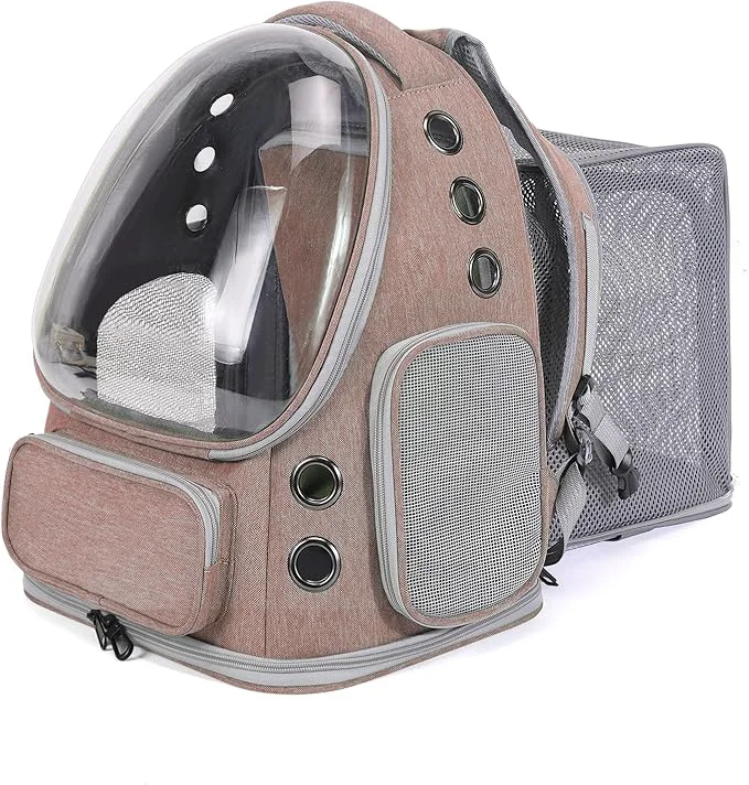 Eco-Friendly Cat Backpack Carrier for Large Cats Expandable Cat Bubble Backpack Dog Durable