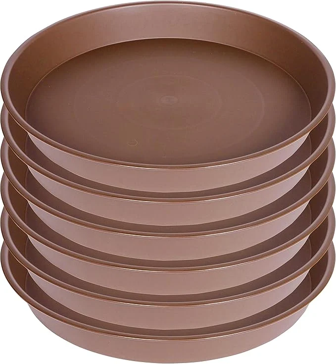 Outstanding 6 Pack of 8 inch Plant Saucer Heavy Duty Plastic Plant Water Tray 8 inch Round Artisan