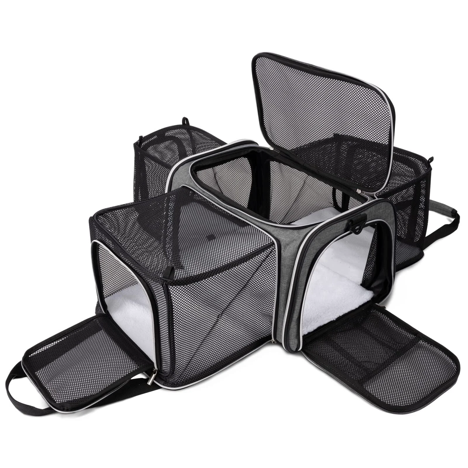 Next-Generation BAGLHER Cat Carrier Bag Airline- Soft Sided Pet Carrier with Expandable 3-Side Design User-Friendly