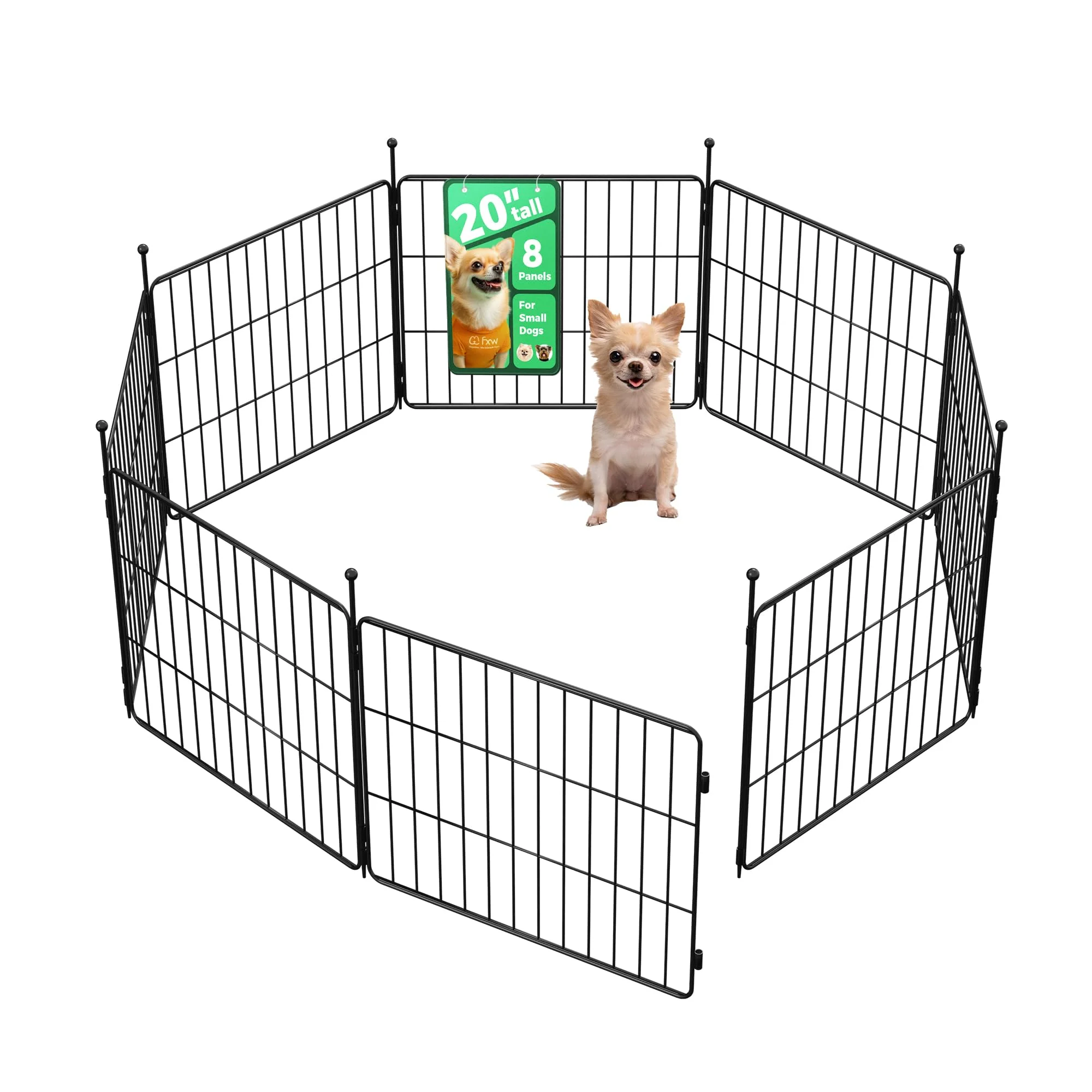 Solid FXW MiniPaws Unleashed Dog Playpen – Expandable 8-Panel 20-Inch for Puppies and Small Dogs Indoor Outdoor Consistent