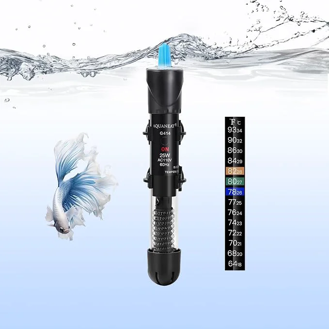 Exceptional AQUANEAT Aquarium Heater 25W Fish Tank Heater Adjustable Submersible Water World-Class