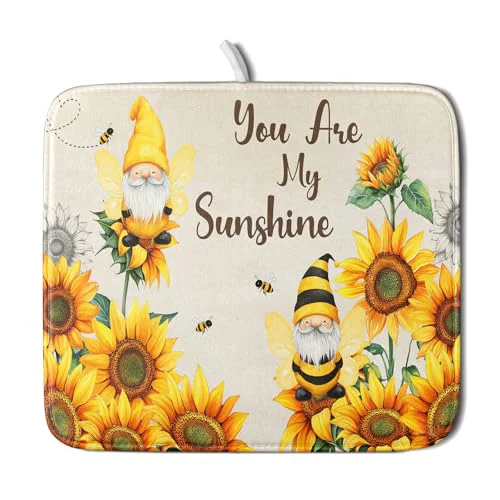 Elite Bee Gnomes Dish Drying Mat Professional