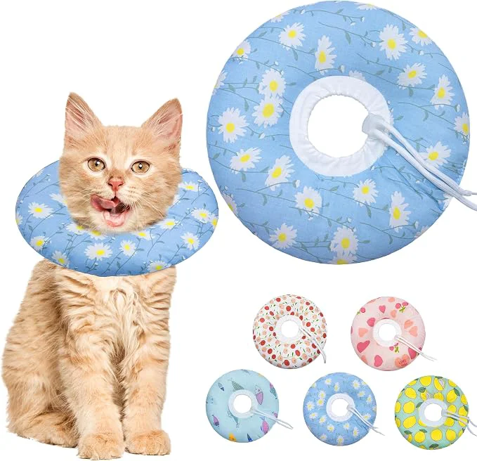 Effective Cat Cone Collar Soft Adjustable Cat Recovery Collar Kitten Cones to Stop Efficient