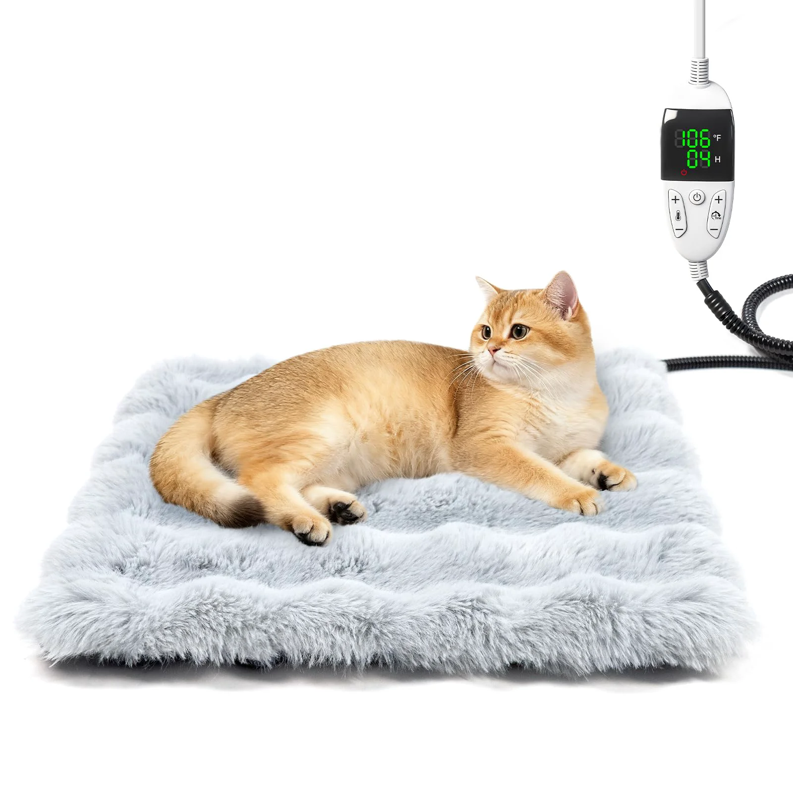 Comfortable Littlo Kozytail Cat Heating Pad – Safe Thermostat 12 Temp Levels 18x18in Effective