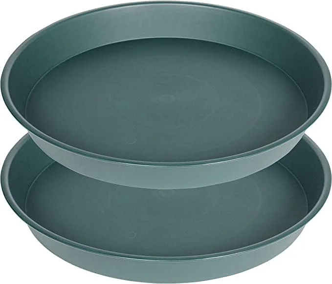 Innovative 2 Pack of 8 inch Plant Saucer Clear Heavy Duty Plastic Plant Water Tray 8 inch Dependable