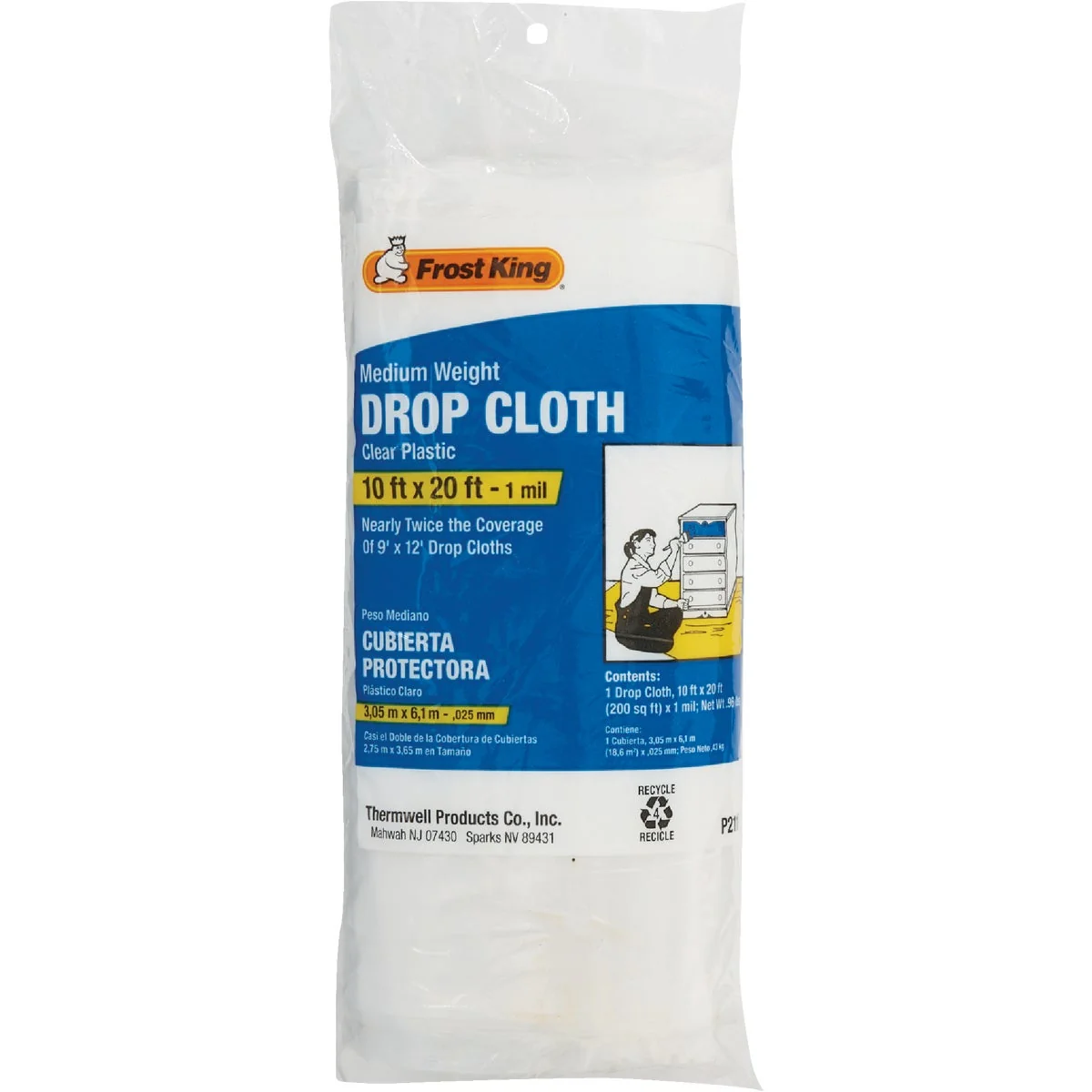 Smooth Frost King Medium Density Polyethylene 10 Ft. x 20 Ft. 1 mil Drop Cloth Smart