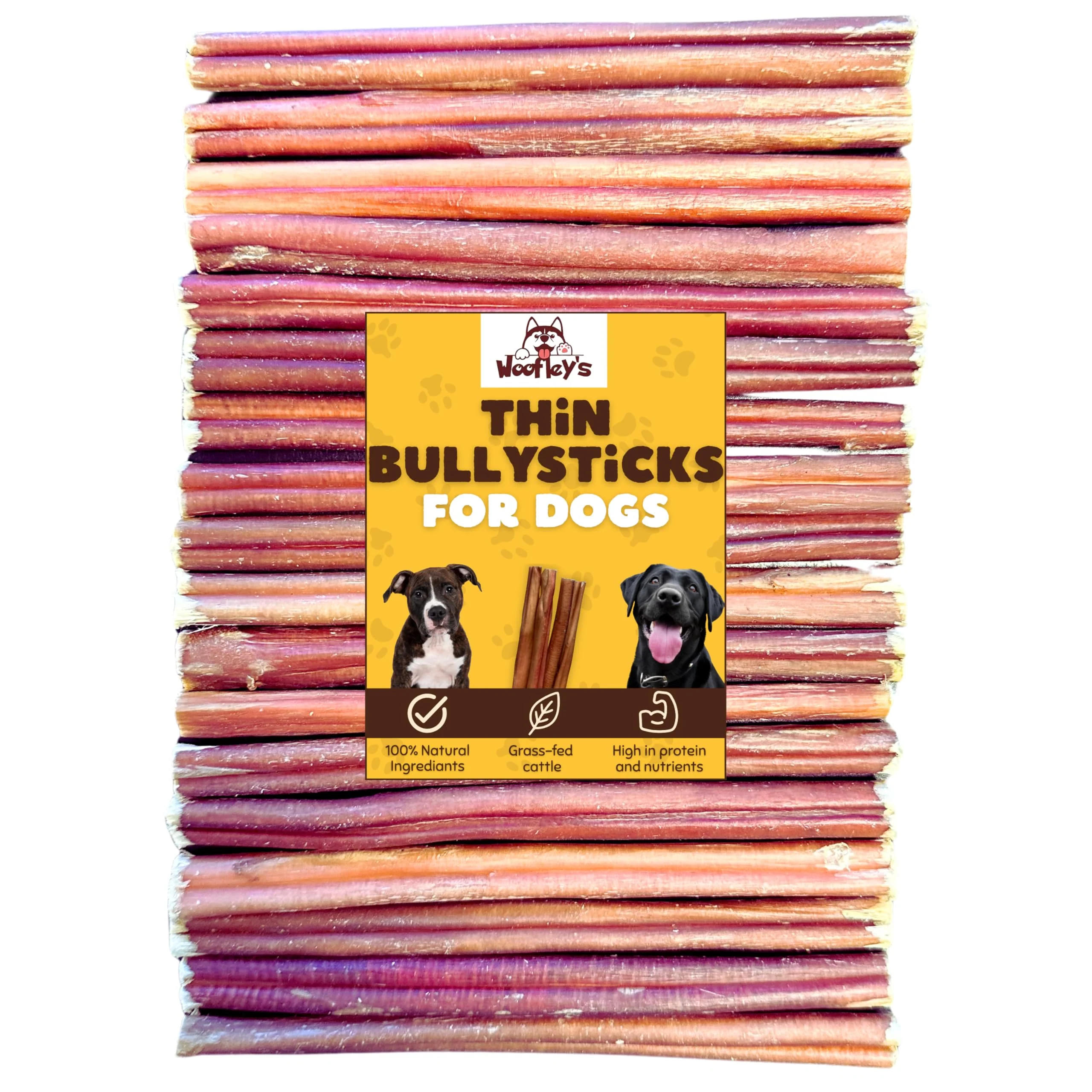 Crafted Woofley’s 6 Inch Bully Sticks for Small Dogs – 30 Count Long-Lasting Chews Elite