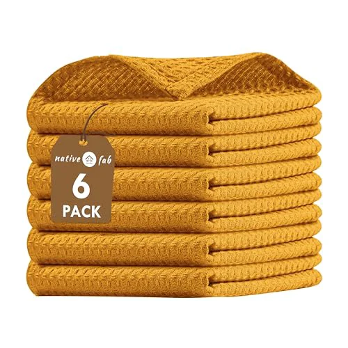 Crafted 6 Pack Waffle Dish Cloths 6 Count Versatile