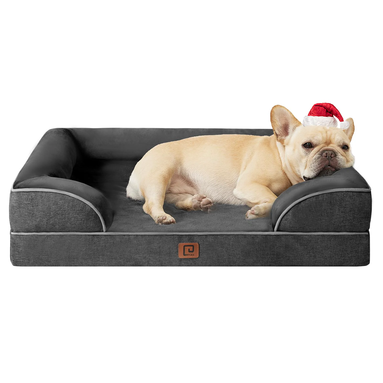 Relaxed EHEYCIGA Orthopedic Dog Bed for Small Dogs – Waterproof Memory Foam Side Bolsters Safe