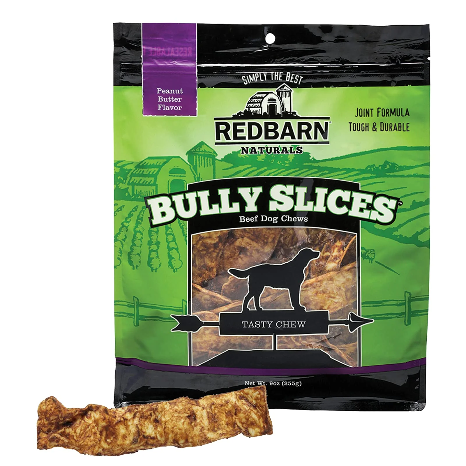 Detailed Redbarn Bully Slices for Dogs – Peanut Butter Long-Lasting Natural Dental Treats 3 x 9 oz Trusted