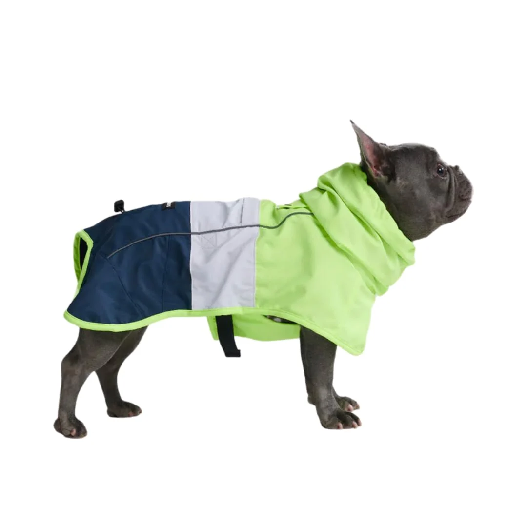 Premium Spark Paws Dog Raincoat – Waterproof Windproof Full-Body Coverage Rain Jacket All Sizes Neon White Navy Natural