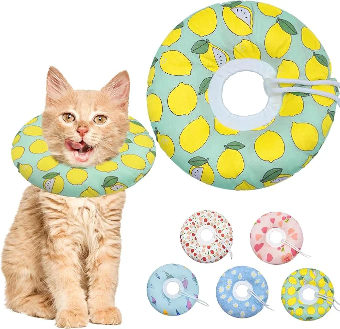Refined Cat Cone Collar Soft Adjustable Cat Recovery Collars Kitten Cones to Stop Superior