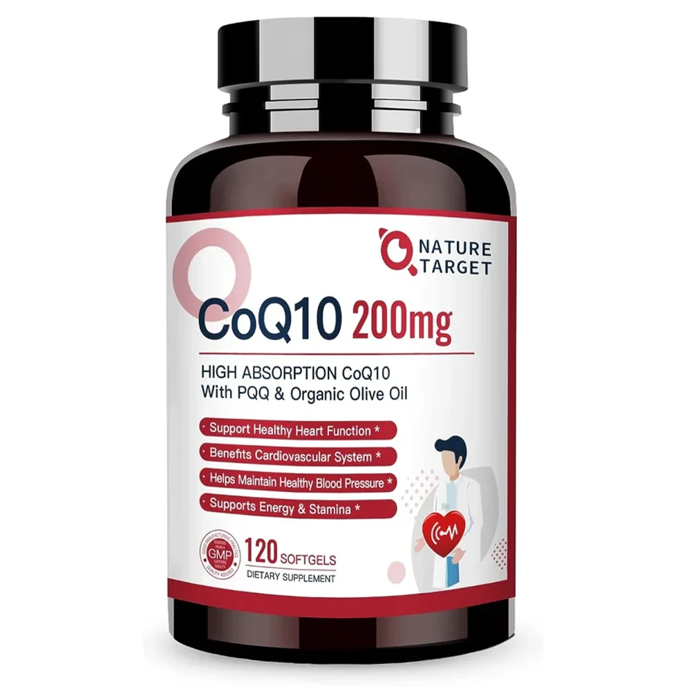 Original Design CoQ10 200mg with PQQ 10mg Sunflower Lecithin Organic Olive Oil Softgels 120ct Natural