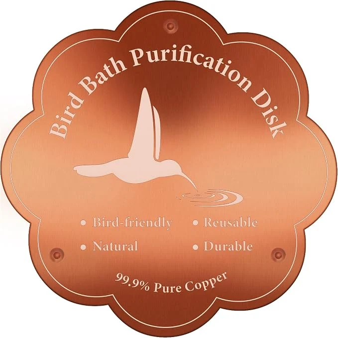 Solid 2P 4inches Bird Bath Purification Disk 99.99 Pure Copper Bird Bath Disc Safe Advanced