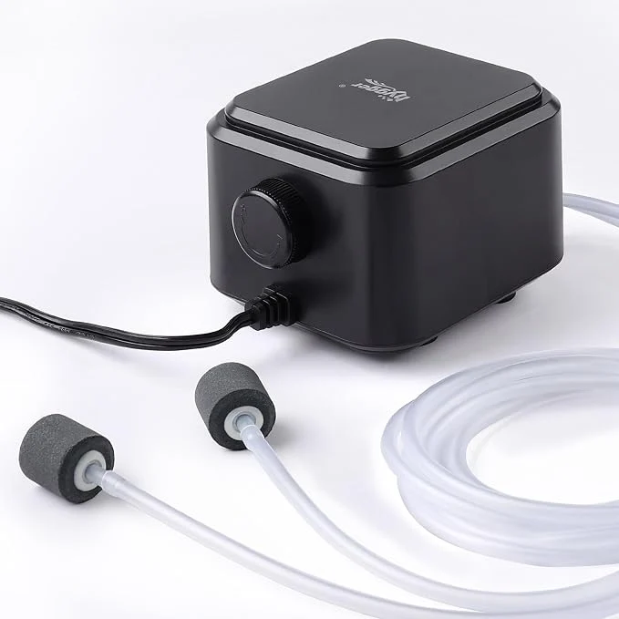 Easy-to-Use hygger Quiet 30dB Aquarium Air Pump Adjustable Low Decibel Oxygen Fish Tank Verified