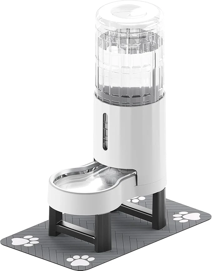 High-Quality CZPET d Dog Water Bowl Dispenser for Large Dogs 2.5 Gallon Tall Raised Pet Waterer Stand Relieve Neck Pressure Large Capacity and Drinking Area Noise- for Pets 9.5L Stand White About ThisOverview Solid