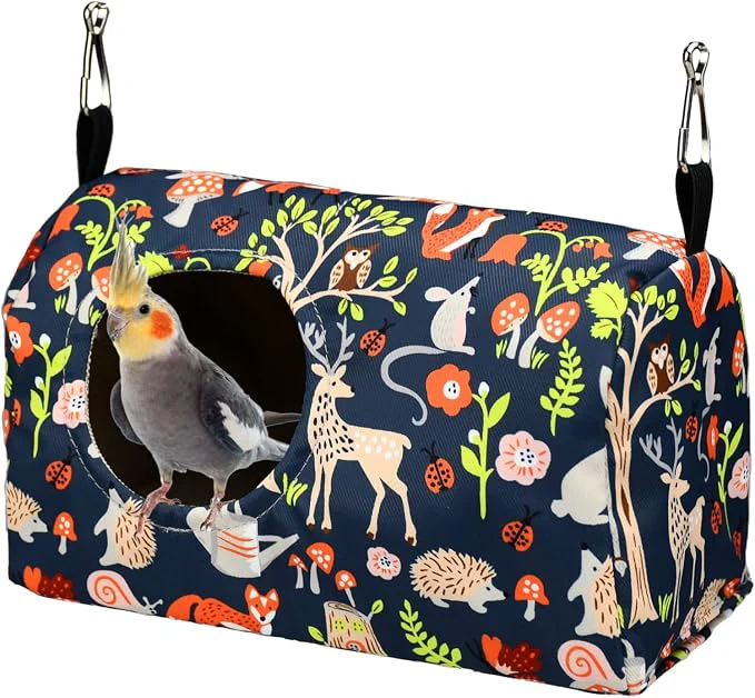 Organic ShuRung Parrot Cockatiel Warm House Bird Nest Bed Winter Hanging Hammock Birds World-Class