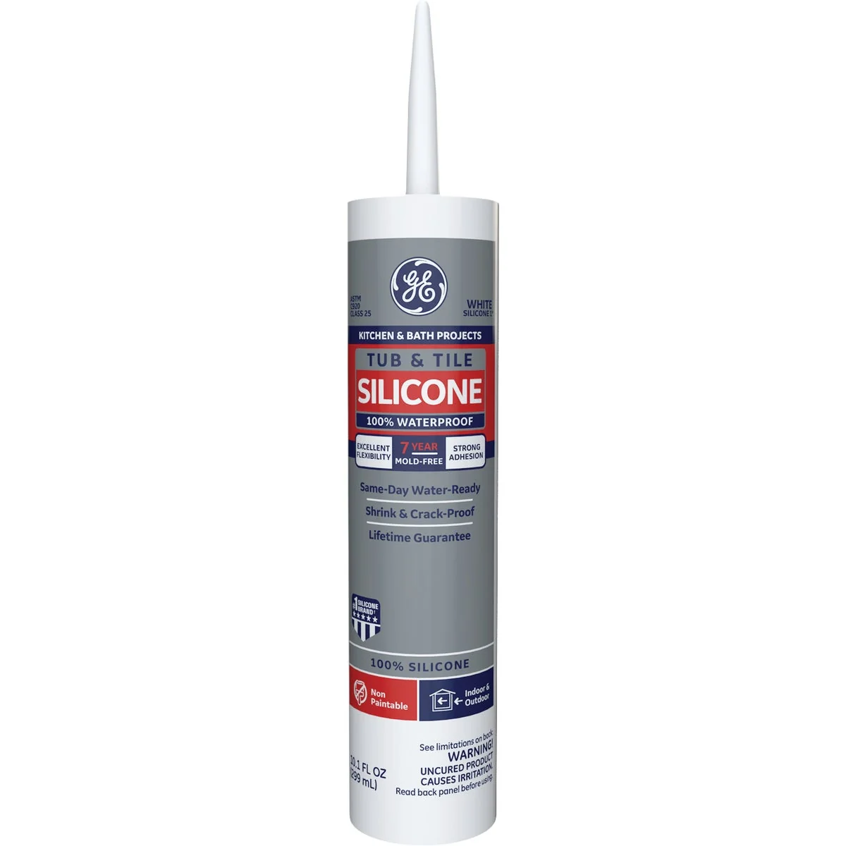 Specialty GE Tub Tile Silicone 1 Sealant White 10.1 Oz. GE712 Optimized