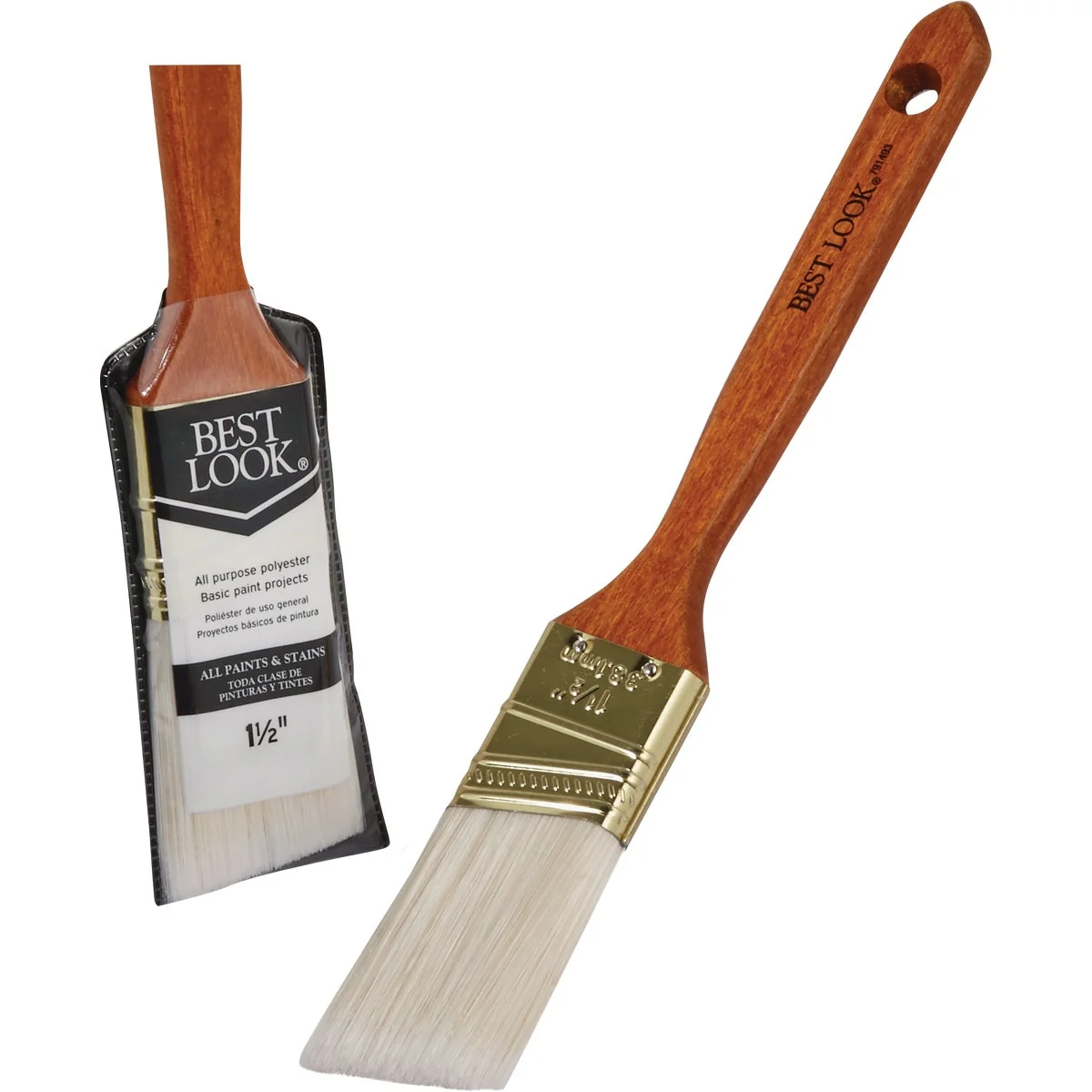 Powerful Look General Purpose 1.5 In. Angle Polyester Paint Brush Luxury