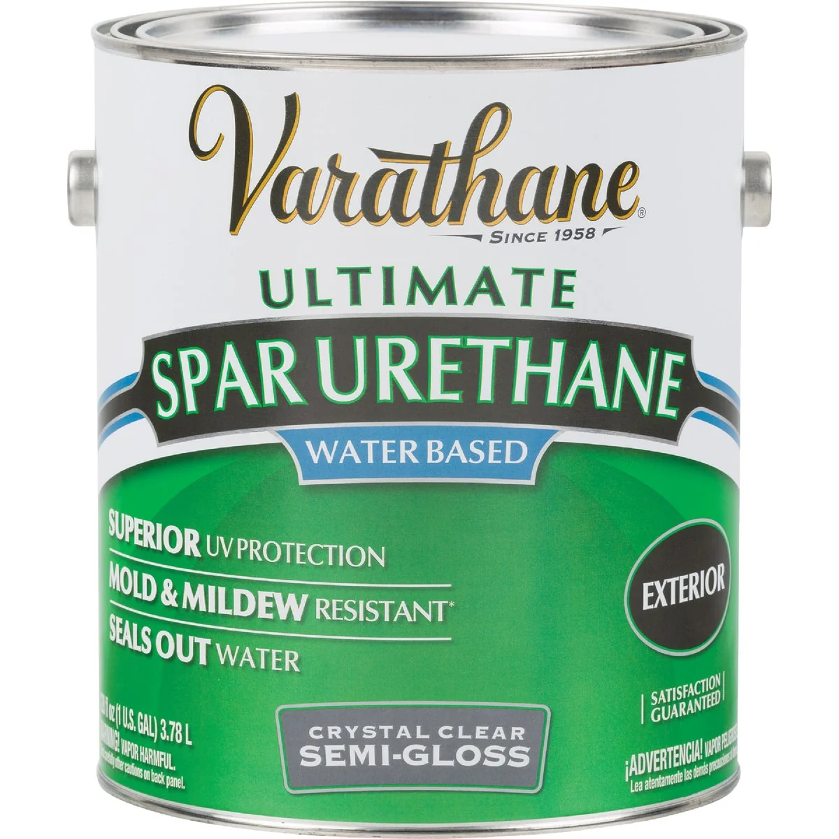 Breathable Varathane Semi-Gloss Clear Water Based Exterior Spar Urethane 1 Gal. Elegant