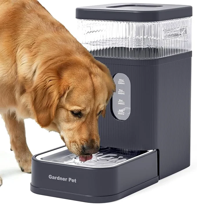 Expertly Made Gardner Pet 2.2 Gallon Automatic Dog Water Bowl Dispenser 8.5L Gravity Water Feeder with Stainless Steel Bowl Maifan Stone Filter BPA- for for Cats and Dogs Grey 2.2 Gallon About ThisOverview Verified