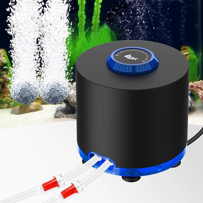 Solid AQQA Aquarium Air Pump Quiet Powerful Fish Tank Air Pump 3W 6W 10W Relaxed