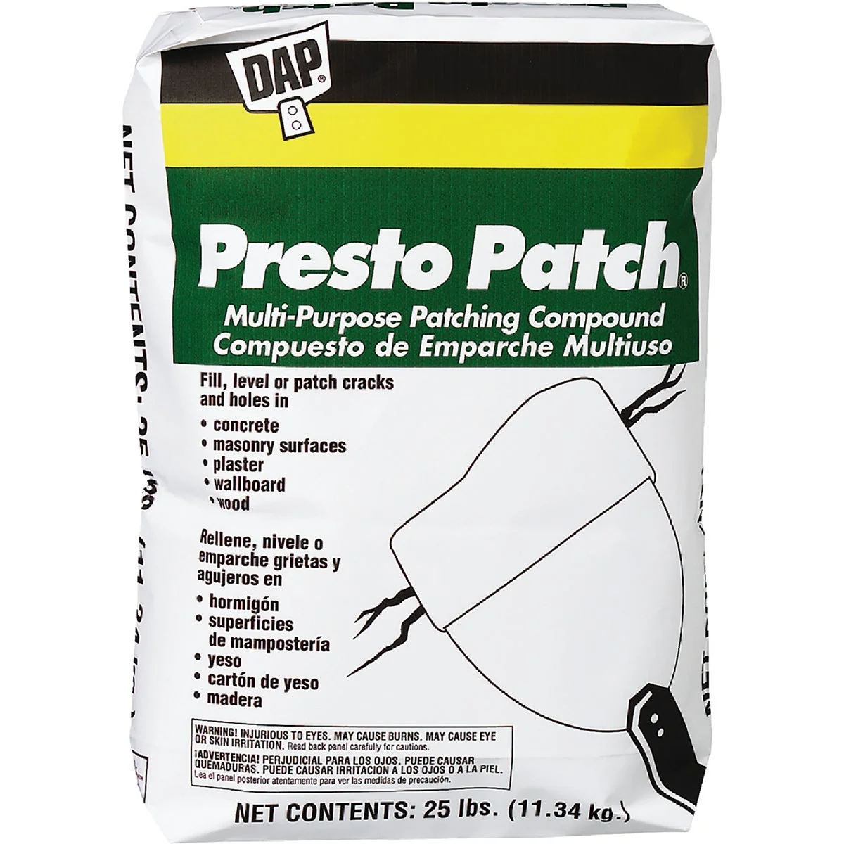 Breathable DAP Presto Patch 25 Lb. White Patching Compound Refined