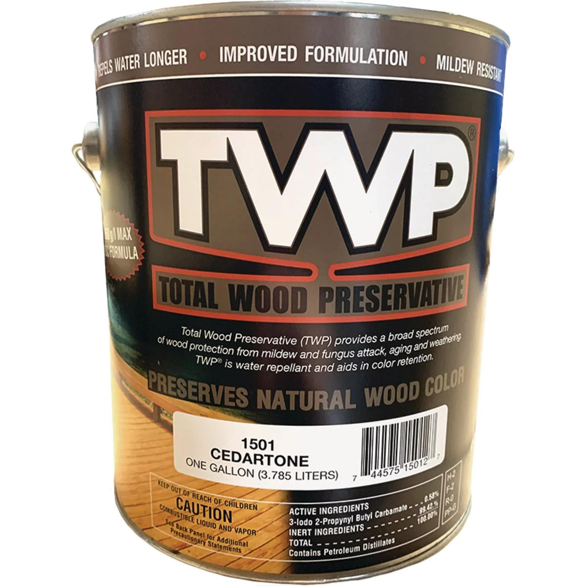 Consistent TWP1500 Series Low VOC Wood Preservative Deck Stain Cedartone 1 Gal. Fine Crafted