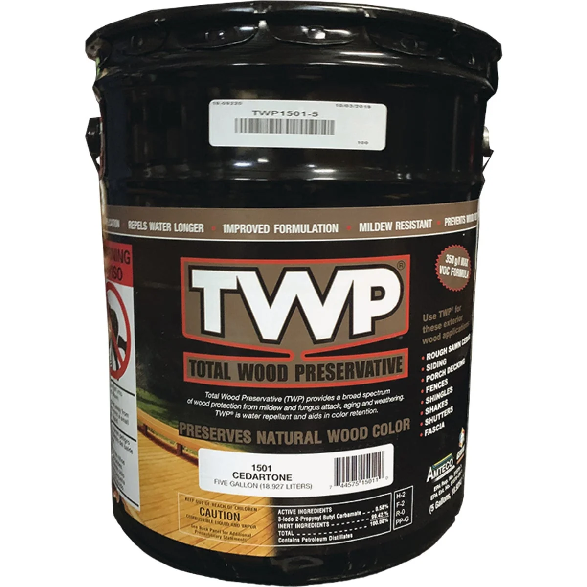 Contemporary TWP1500 Series Low VOC Wood Preservative Deck Stain Cedartone 5 Gal. Fashionable