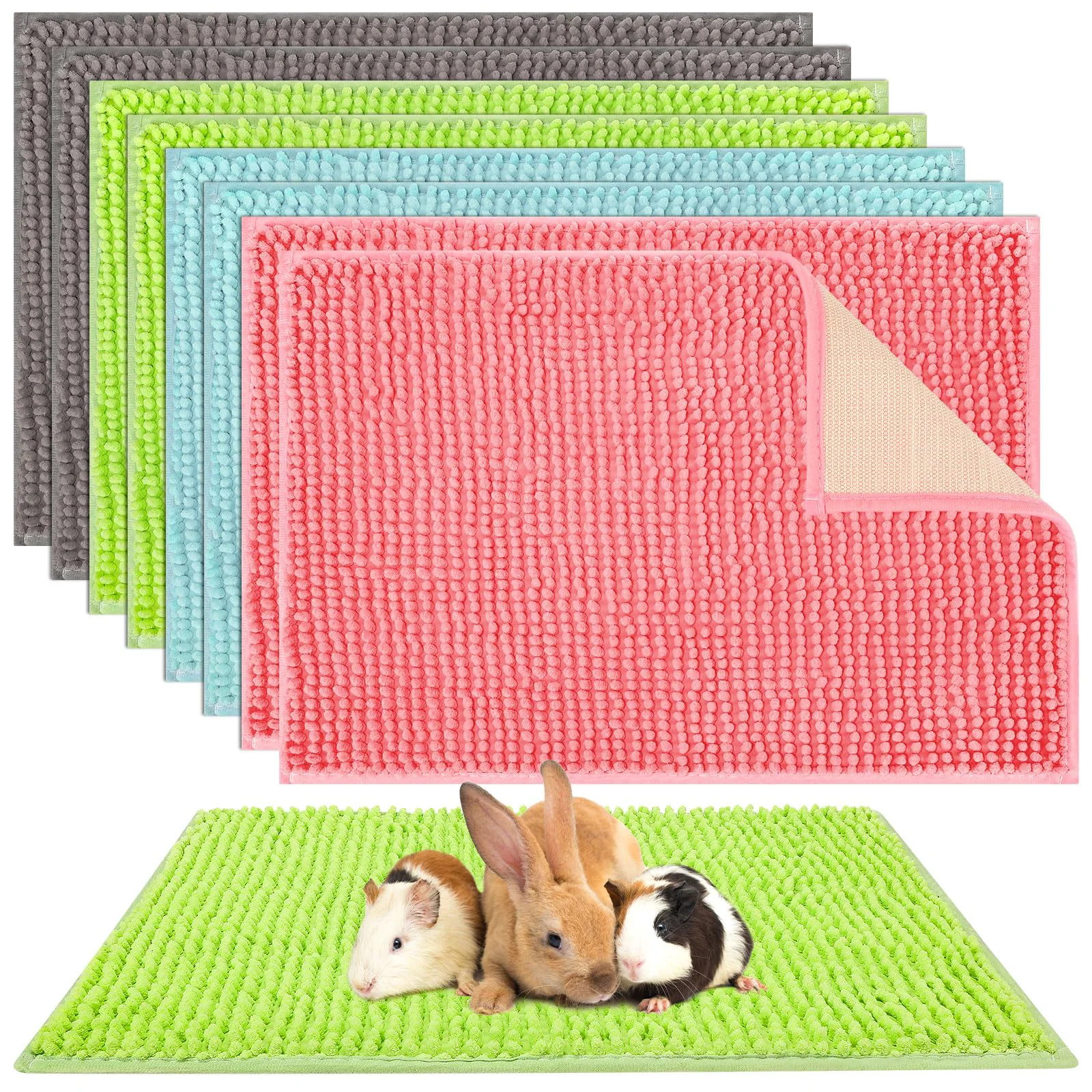 Relaxed Barydat Guinea Pig Cage Liners – 8 Pcs Reusable Washable Bedding Mats 24×16 Premium