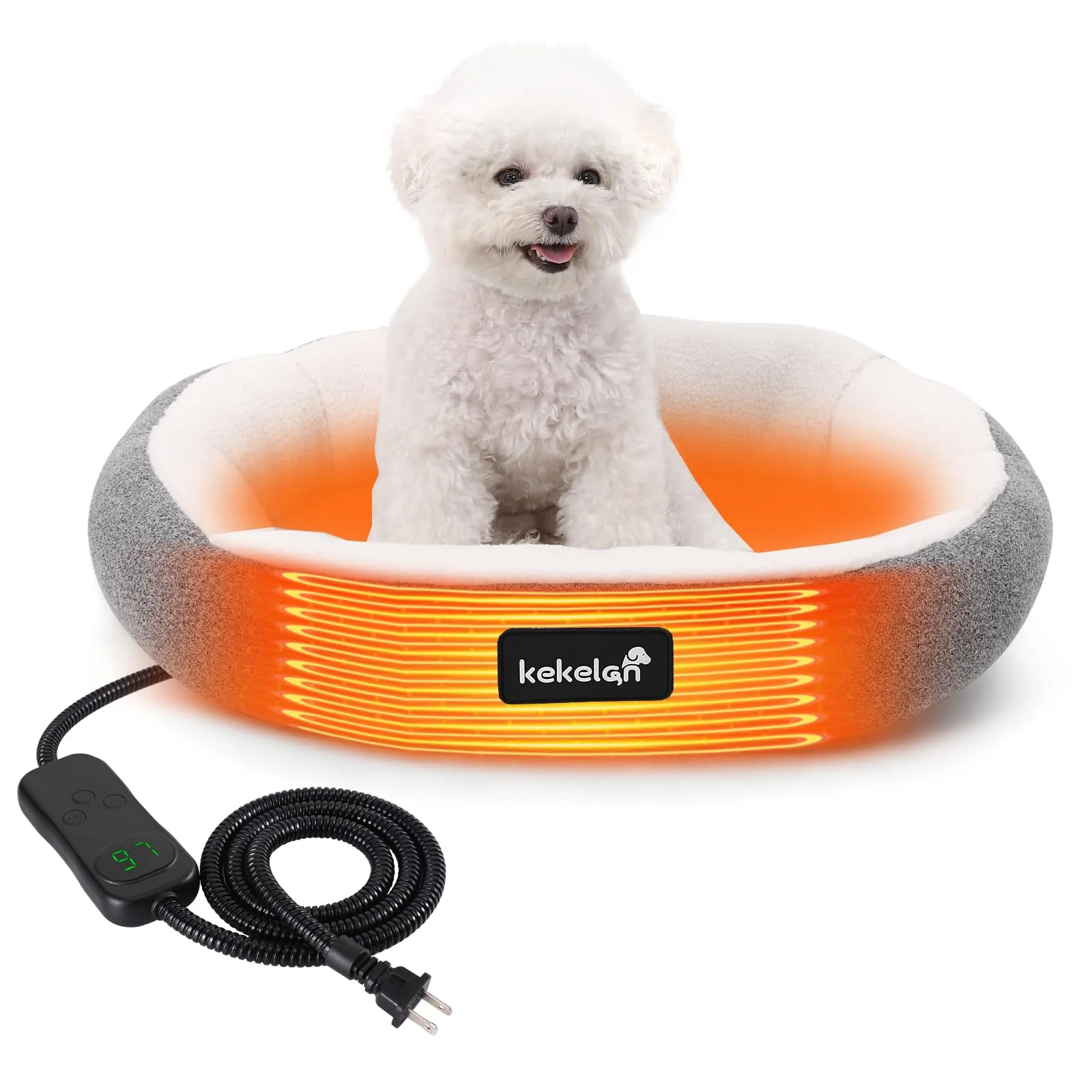 Secure KEKELAN Indoor Heated Cat Bed – Thermostatic Warmth Cozy Pet Heating Pad Healthy