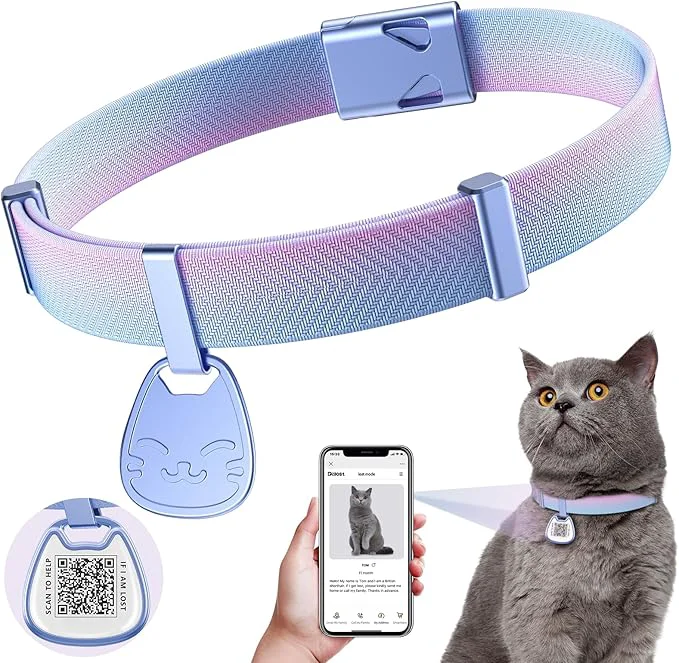 Outstanding Cat Collar with QR Code Name Tag Breakaway Kitten Collar Efficient