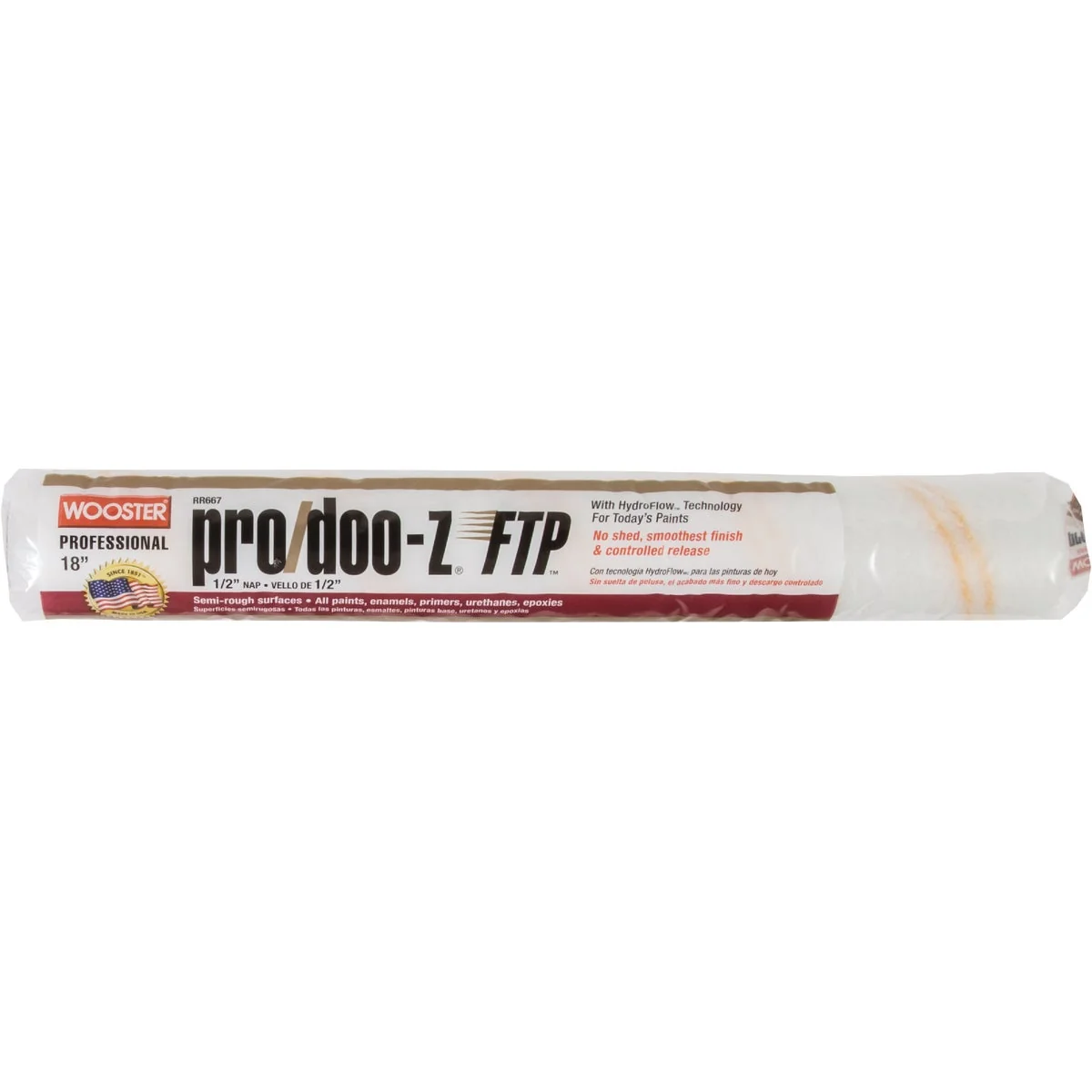 Original Design Wooster Pro Doo-Z FTP 18 In. x 1 2 In. Woven Fabric Roller Cover Fashionable