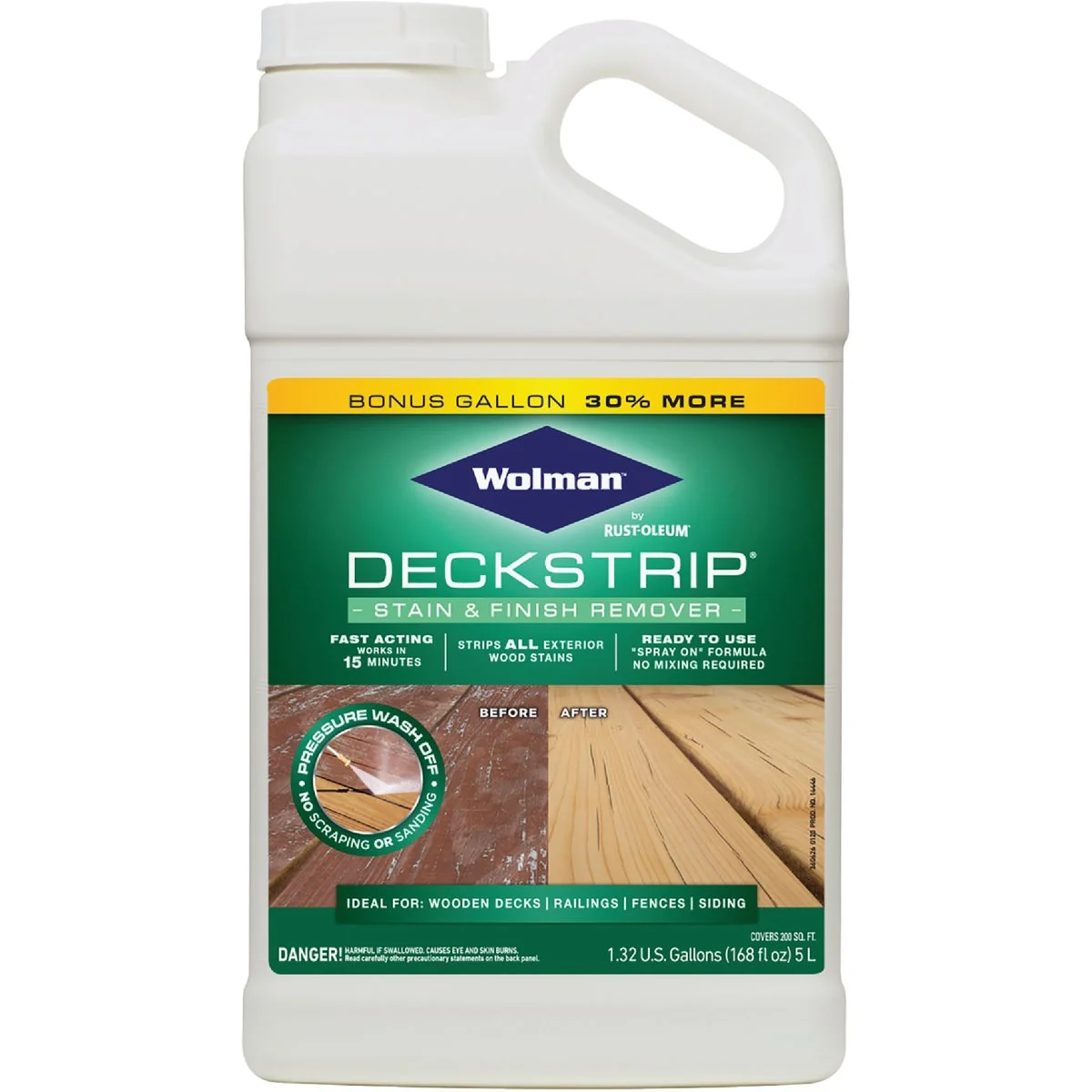 Premium Material Wolman DeckStrip 1.3 Gal. Stain Finish Remover Pure