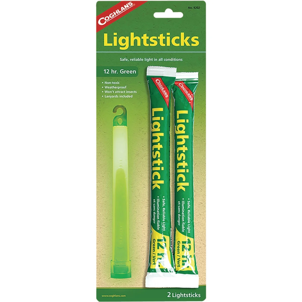 Prestigious Coghlans Green Lightsticks 2-Pack Eco-Friendly