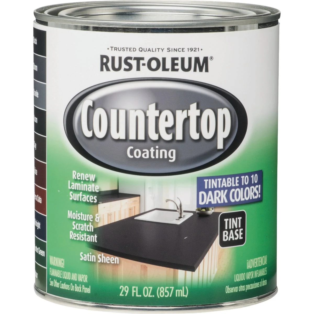 Minimalist Rust-Oleum Tint Base Satin 25 Lf X 2 Ft Wide Counter Top Coating Fashionable