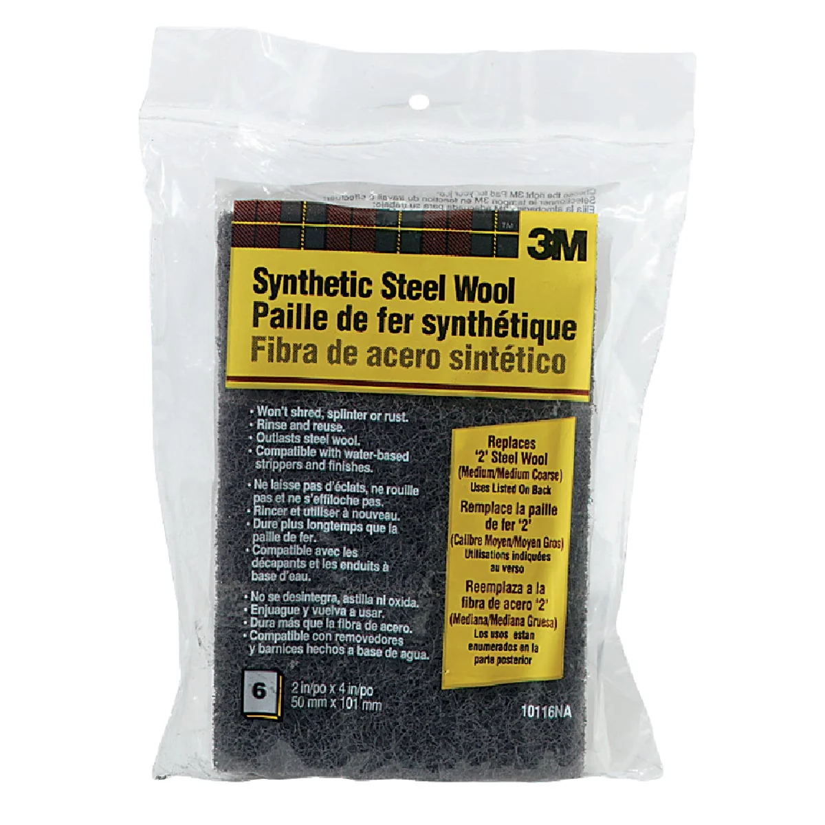 Smart 3M 2 Synthetic Steel Wool 6 Pack Secure