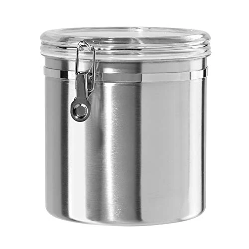Classic Stainless Steel Kitchen Canister 152 fl oz Contemporary