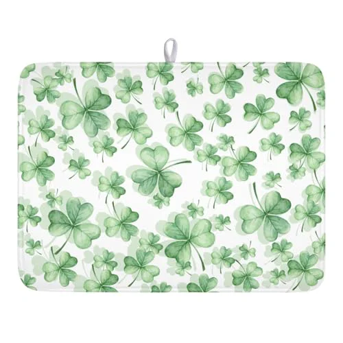 Sustainable St Patrick’s Day Dish Drying Mat for Kitchen Counter Sophisticated