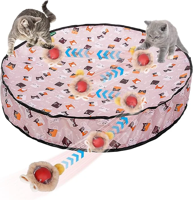 Clean Interactive Cat Toy for Indoor Cats Rechargeable Kitten Toy for Chasing and Hunting Hide and Seek Mouse Catching Game with Automatic Motion-Activated Moving BallAbout This Traditional