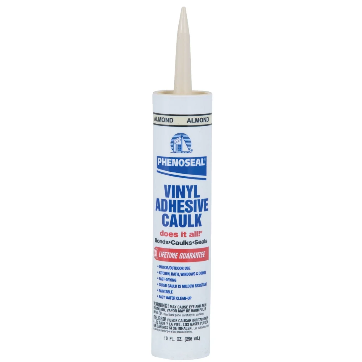 Dependable Phenoseal 10 Oz. Almond Vinyl Adhesive Caulk Crafted