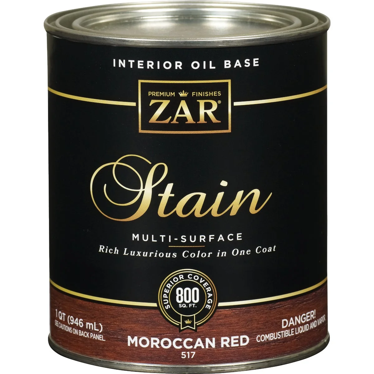 First-Class Zar 1 Qt. Moroccan Red Oil-Based Multi-Surface Interior Stain Prestigious