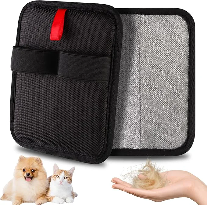 Elegant 2 Pcs Static Pet Hair Removal Gloves Reusable Electrostatic Pet Cat Dog Hair Remover Grooming Gloves Brush Tool for Couch Furniture Carpet Car SeatAbout This Optimized