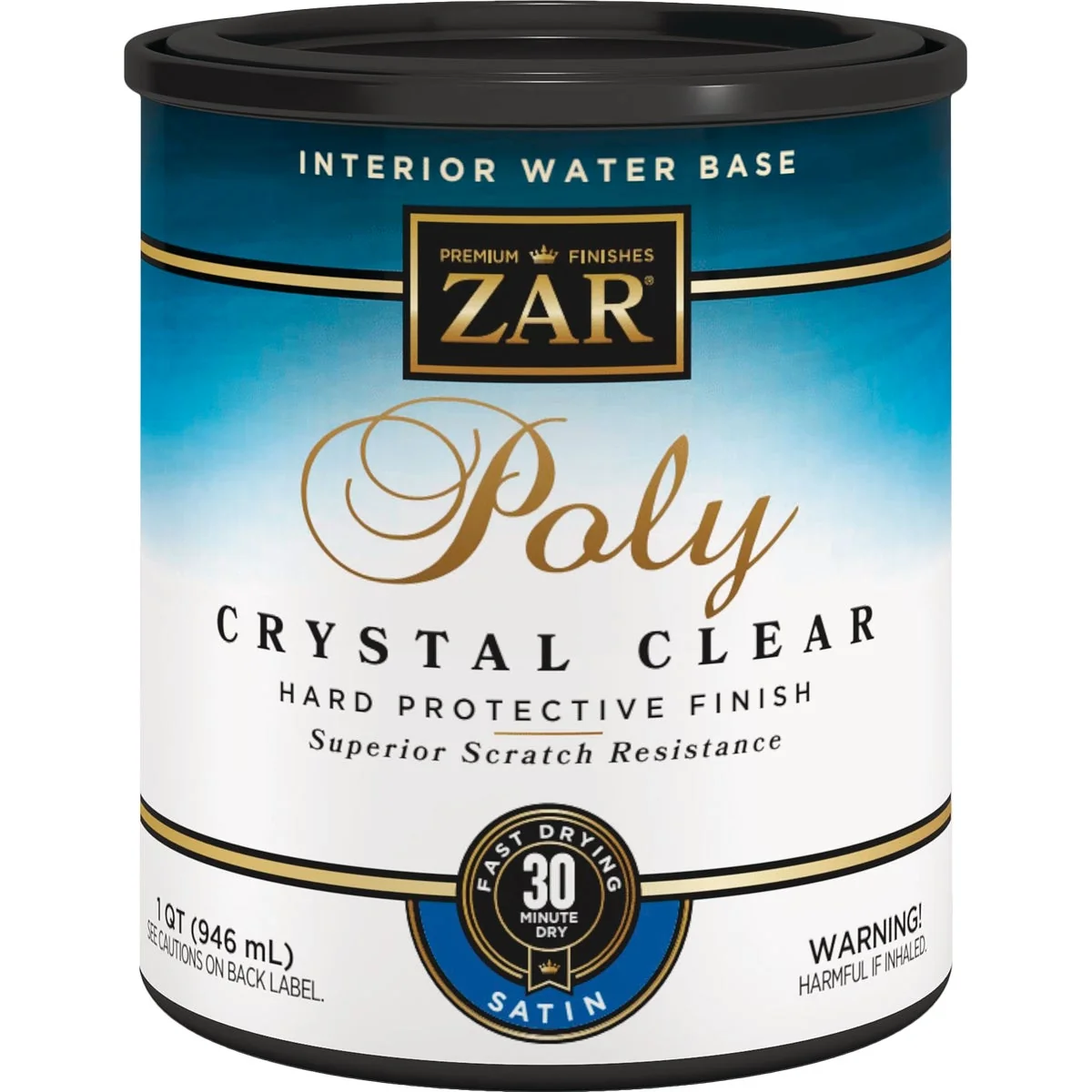 Sustainable ZAR Aqua Satin Water-Based Interior Polyurethane 1 Qt. Unique