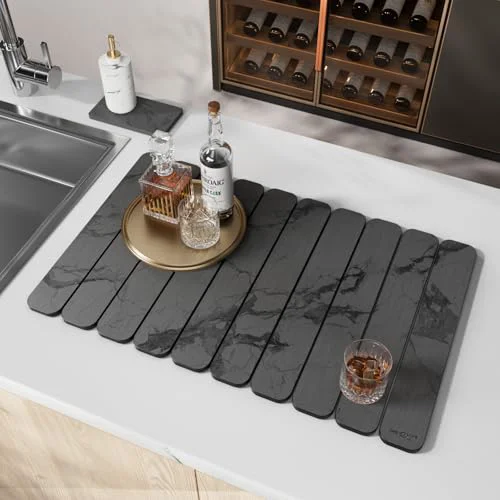 Sustainable 2PCS Stone Drying Mat for Kitchen Counter 2 Count Optimized