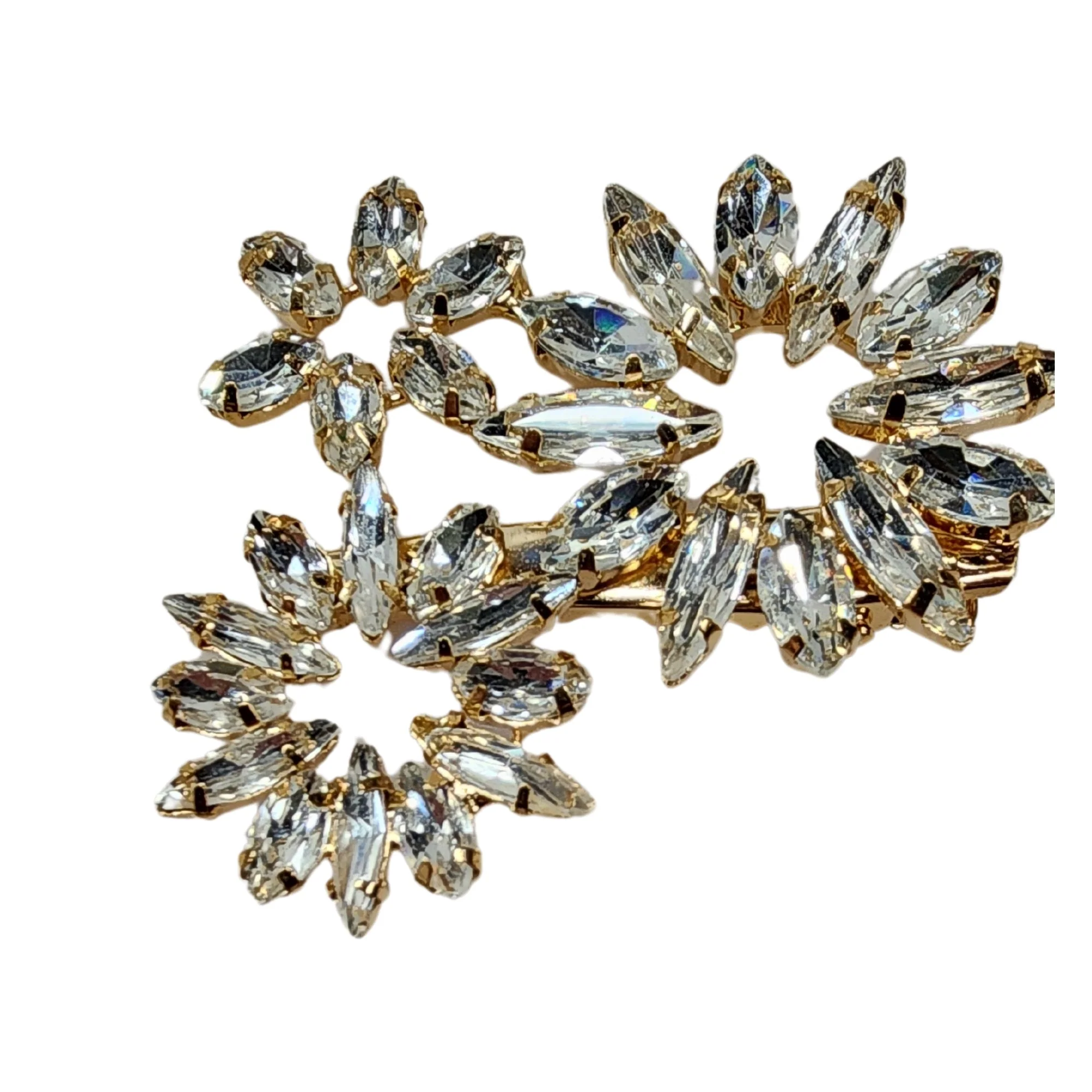 Pure Radiant Crystal Burst Brooch Pin Superior