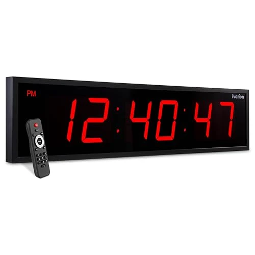 User-Friendly Oversized Digital Wall Clock with Large LED Display Timer Eco-Friendly