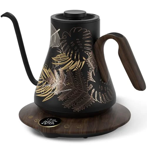 Quality Gooseneck Electric Kettle with ±1℉ Temperature Control 0.9 Liter Easy-to-Use