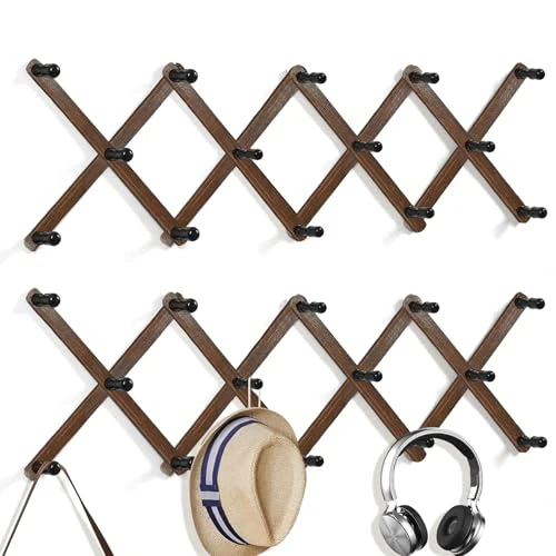 Specialty 2 Pack Accordion Hat Rack for Wall Certified